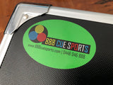"888 Exclusive" 888 Cue Sports Logo High Gloss Oval Sticker